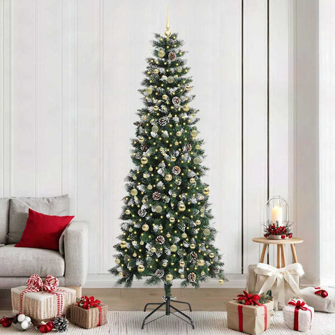 Albero di Natale artificiale con 300 LED Verde 240 cm
