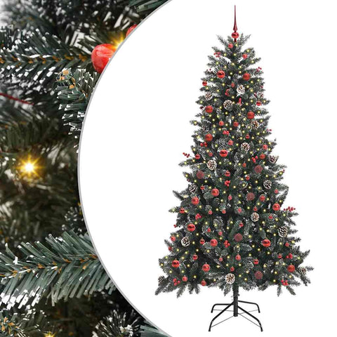 Albero di Natale artificiale con 300 LED Verde 210 cm