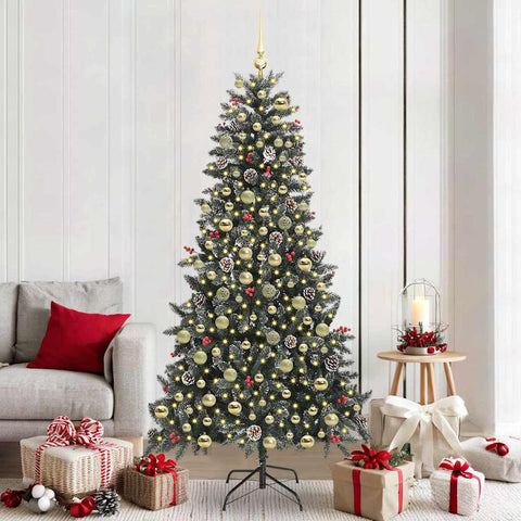Albero di Natale artificiale con 300 LED Verde 210 cm
