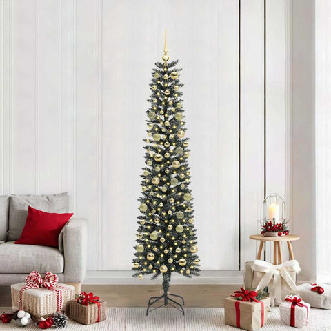 Albero di Natale artificiale con 300 LED Verde 210 cm