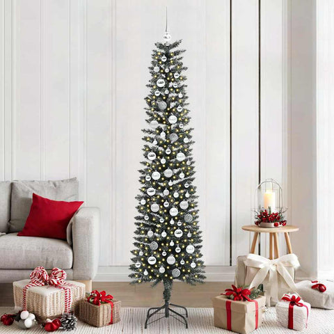 Albero di Natale artificiale con 300 LED Verde 210 cm
