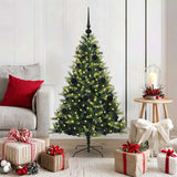 Albero di Natale Artificiale Pieghevole 150 LED Verde 120 cm