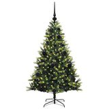 Albero di Natale Artificiale Pieghevole 150 LED Verde 120 cm