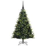 Albero di Natale Artificiale Pieghevole 150 LED Verde 120 cm
