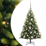 Albero di Natale Artificiale Pieghevole 150 LED Verde 120 cm