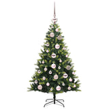 Albero di Natale Artificiale Pieghevole 150 LED Verde 120 cm