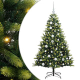 Albero di Natale Artificiale Pieghevole 150 LED Verde 120 cm