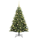 Albero di Natale Artificiale Pieghevole 150 LED Verde 120 cm