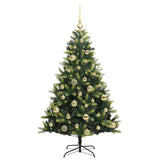 Albero di Natale Artificiale Pieghevole 150 LED Verde 120 cm