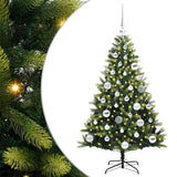 Albero di Natale Artificiale Pieghevole 150 LED Verde 120 cm