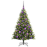 Albero di Natale Artificiale Pieghevole 150 LED Verde 120 cm