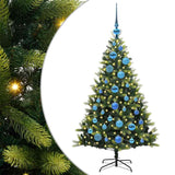 Albero di Natale Artificiale Pieghevole 150 LED Verde 120 cm