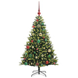 Albero di Natale Artificiale Pieghevole 150 LED Verde 120 cm