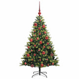 Albero di Natale Artificiale Pieghevole 150 LED Verde 150 cm