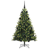 Albero di Natale Artificiale Pieghevole 150 LED Verde 150 cm