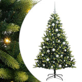 Albero di Natale Artificiale Pieghevole 150 LED Verde 150 cm