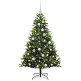 Albero di Natale Artificiale Pieghevole 150 LED Verde 150 cm