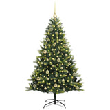 Albero di Natale Artificiale Pieghevole 150 LED Verde 150 cm