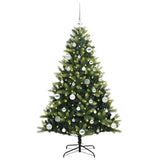 Albero di Natale Artificiale Pieghevole 150 LED Verde 150 cm