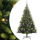 Albero di Natale Artificiale Pieghevole 150 LED Verde 150 cm