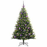 Albero di Natale Artificiale Pieghevole 150 LED Verde 150 cm