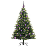 Albero di Natale Artificiale Pieghevole 150 LED Verde 150 cm
