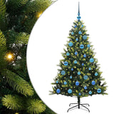 Albero di Natale Artificiale Pieghevole 150 LED Verde 150 cm