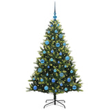 Albero di Natale Artificiale Pieghevole 150 LED Verde 150 cm