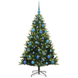 Albero di Natale Artificiale Pieghevole 150 LED Verde 150 cm
