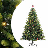Albero di Natale Artificiale Pieghevole 150 LED Verde 150 cm