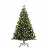 Albero di Natale Artificiale Pieghevole 150 LED Verde 150 cm