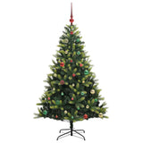 Albero di Natale Artificiale Pieghevole 150 LED Verde 150 cm