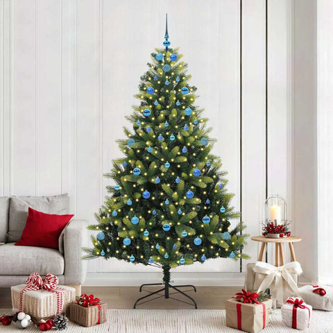 Albero di Natale Artificiale a Cerniera con 300 LED 210 cm