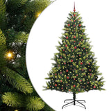 Albero di Natale Artificiale a Cerniera con 300 LED 240 cm
