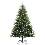 Albero di Natale Artificiale a Cerniera con 300 LED 240 cm