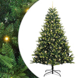Albero di Natale Artificiale a Cerniera con 300 LED 240 cm