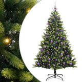 Albero di Natale Artificiale a Cerniera con 300 LED 240 cm