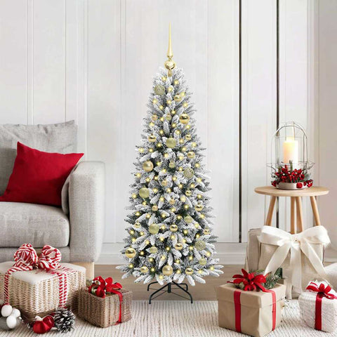 Albero di Natale artificiale con 150 LED Bianco 120 cm