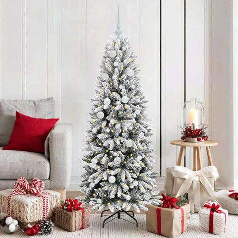 Albero di Natale artificiale con 150 LED Bianco 150 cm