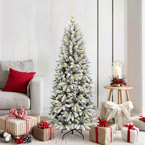 Albero di Natale artificiale con 150 LED Bianco 150 cm