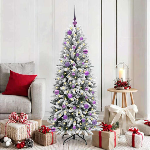 Albero di Natale artificiale con 150 LED Bianco 150 cm