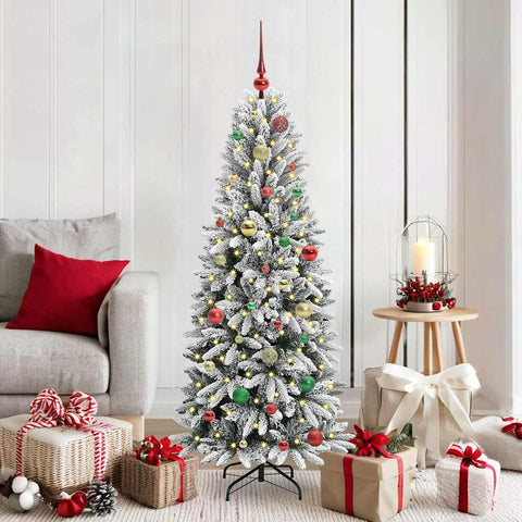 Albero di Natale artificiale con 150 LED Bianco 150 cm