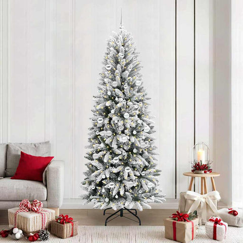 Albero di Natale artificiale con 300 LED Bianco 210 cm