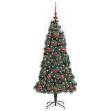 Albero di Natale Artificiale Pre-illuminato con Set di Palline