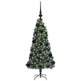 Albero di Natale artificiale preilluminato con set di palline