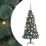 Albero di Natale artificiale pre-illuminato con set di palle