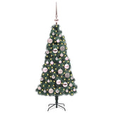 Albero di Natale artificiale pre-illuminato con set di palle