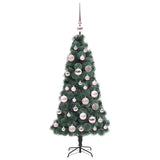Albero di Natale artificiale pre-illuminato con set di palle
