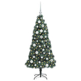Albero di Natale artificiale pre-illuminato con set di palle