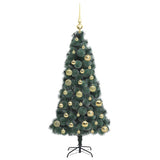 Albero di Natale artificiale preilluminato con set di palline